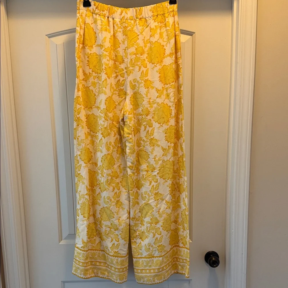 Alex Marie Golden Floral Linen blend pant - Picture 8 of 10